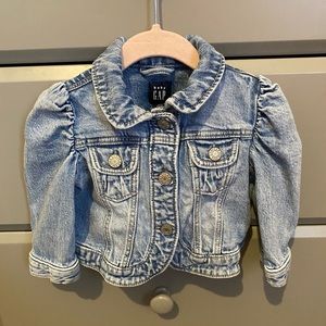 Baby Icon Gap Denim Jacket For Infant Girl Size 6-12 Months.